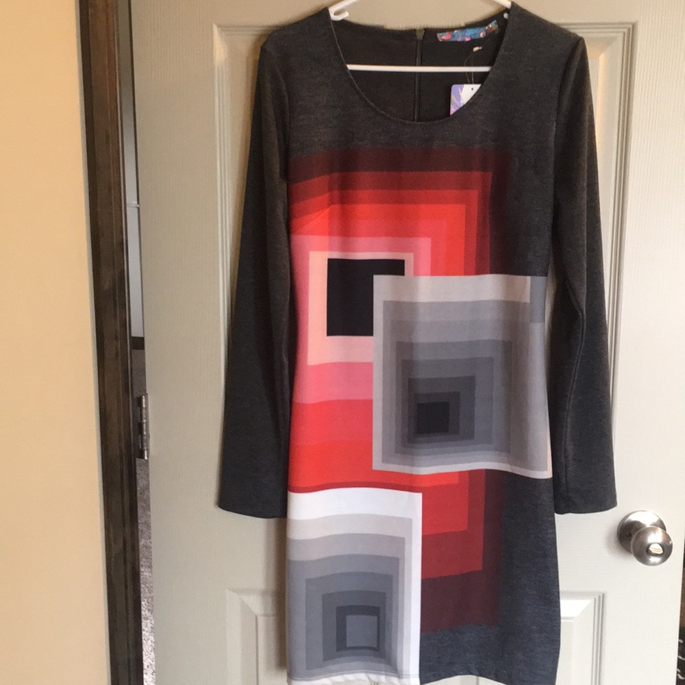 Grey long sleeve dress